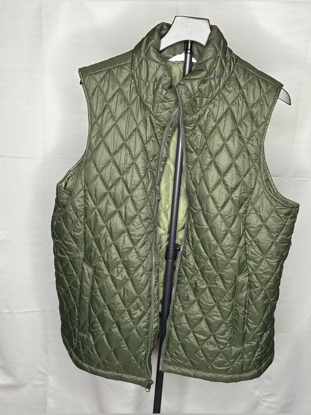 Quilted Olive Green Men's Vest